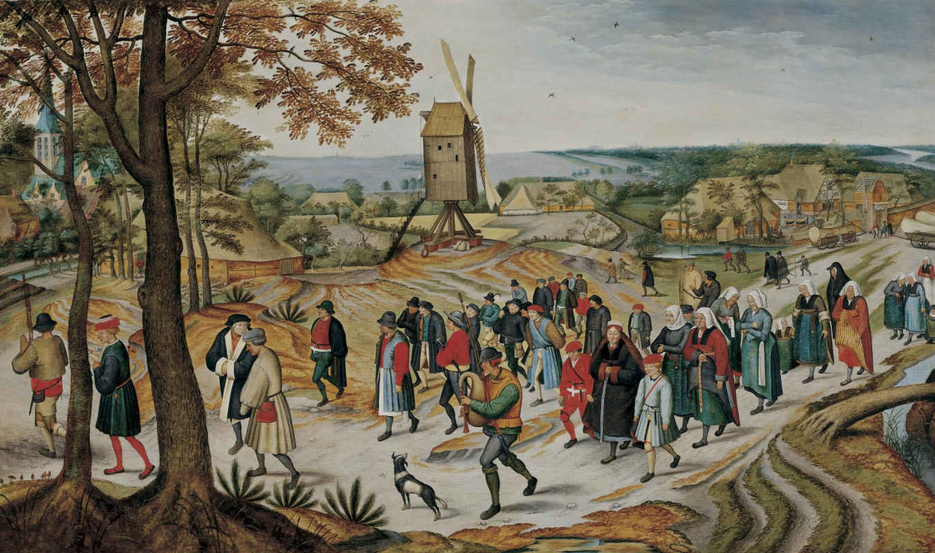 Peter Brueghel the Younger. Peasant wedding procession