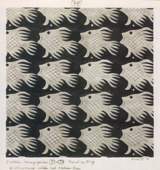 Maurits Cornelis Escher. Bird, fish (No. 84)