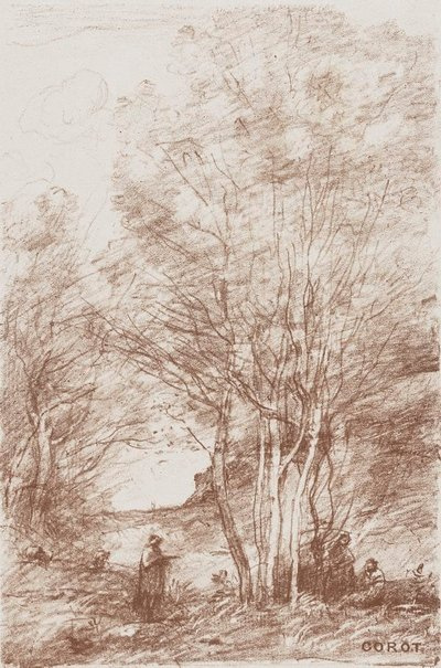 Camille Corot. Rest of the philosophers