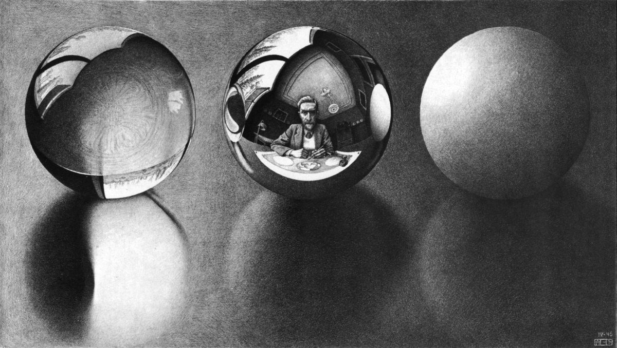 Maurits Cornelis Escher. Three spheres 2