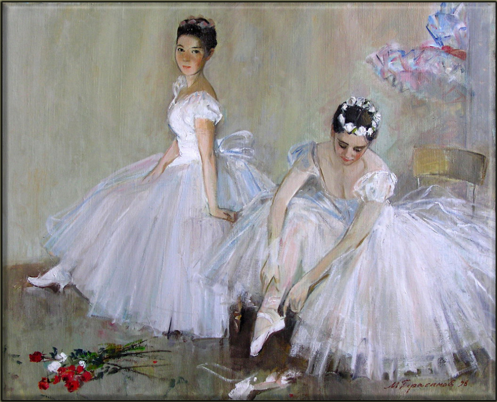 Mikhail Mikhailovich Gerasimov. Two ballet dancers. Relaxation