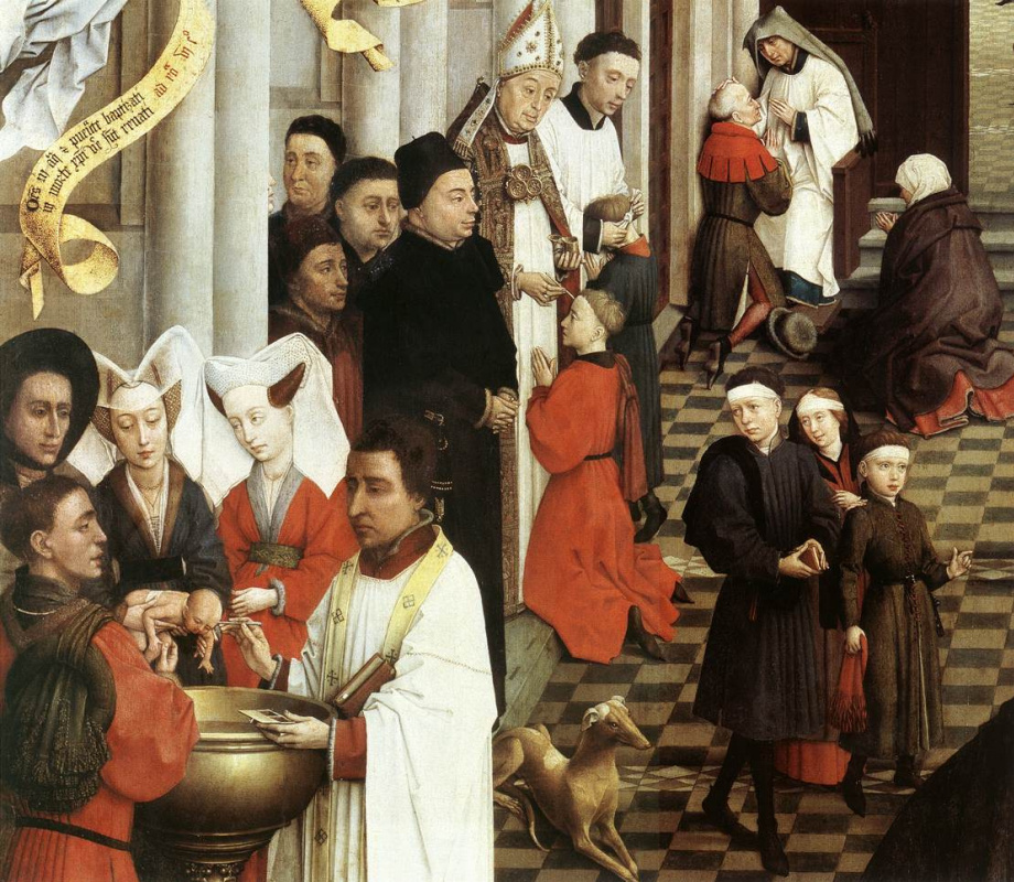 Rogier van der Weyden. The seven sacraments. Fragment