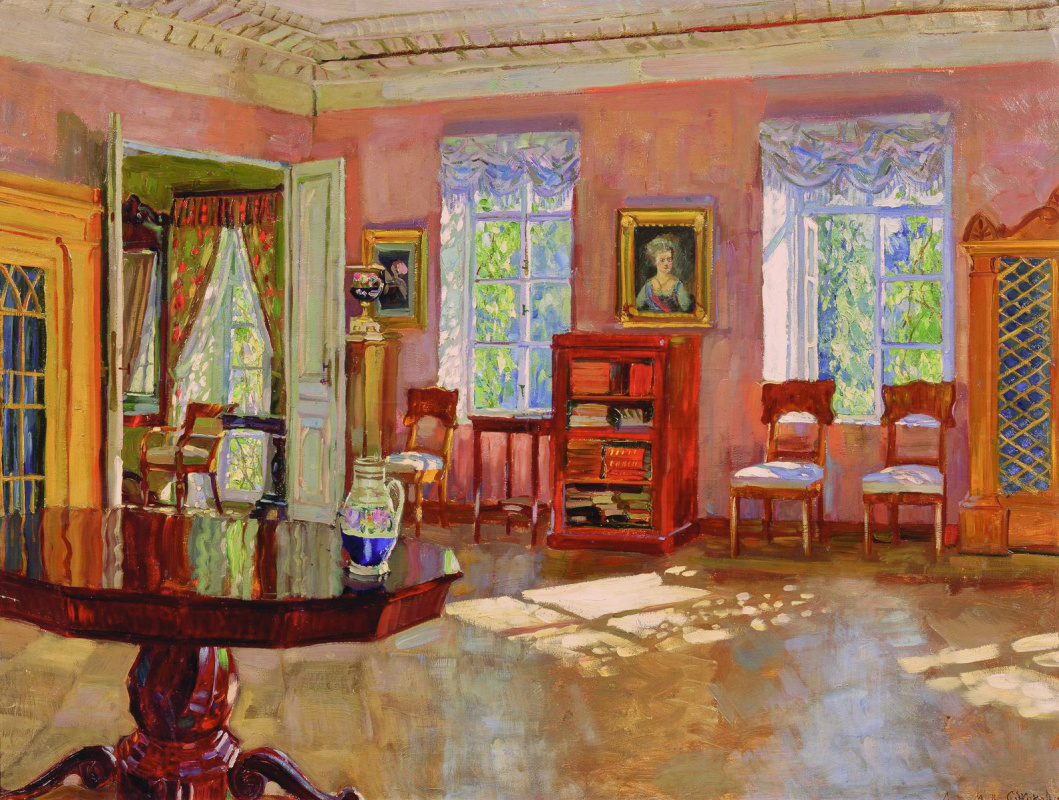 Stanislav Yulianovich Zhukovsky. The interior of the library is a stately home