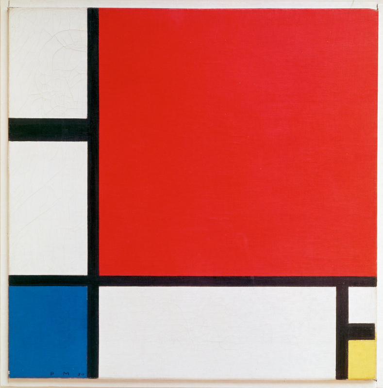 Piet Mondrian. Composition with red, blue and yellow