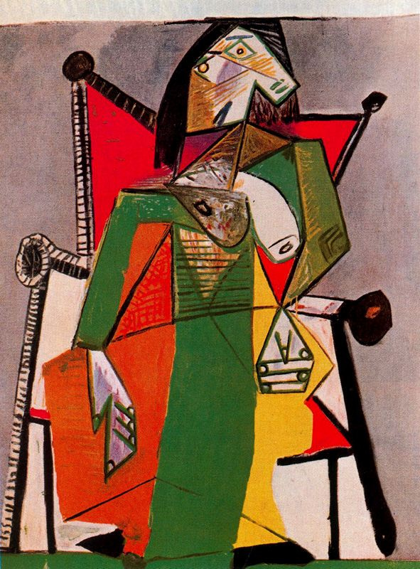 Pablo Picasso. Woman sitting in chair
