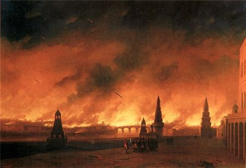 Ivan Aivazovsky. Incendio de Moscú en 1812