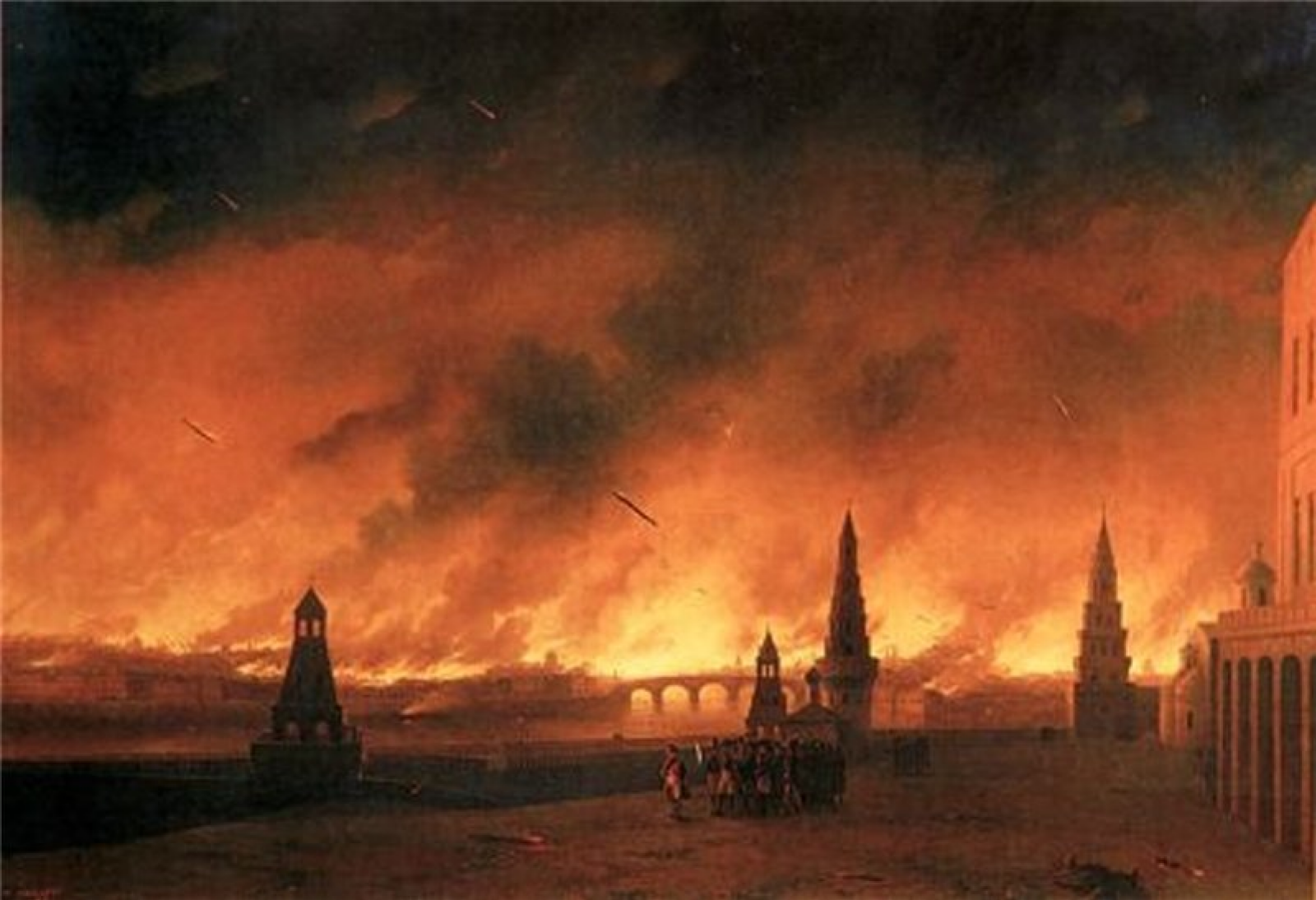 The great Moscow fire of 1812, 1851 by Ivan Aivazovsky: History