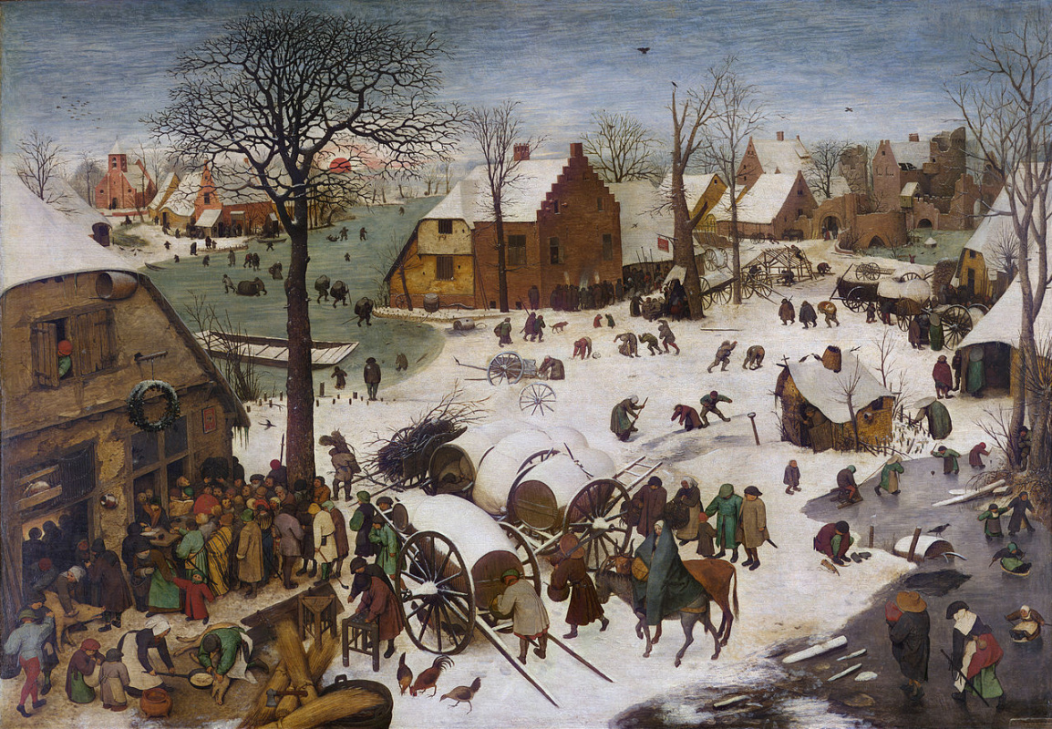 Pieter Bruegel The Elder. The census at Bethlehem