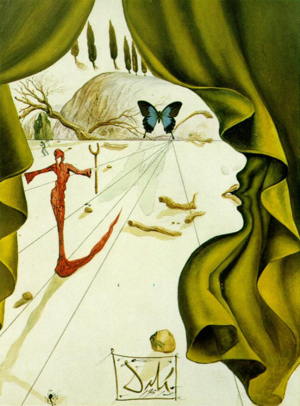 Salvador Dali. Portrait Of Katharina Cornell