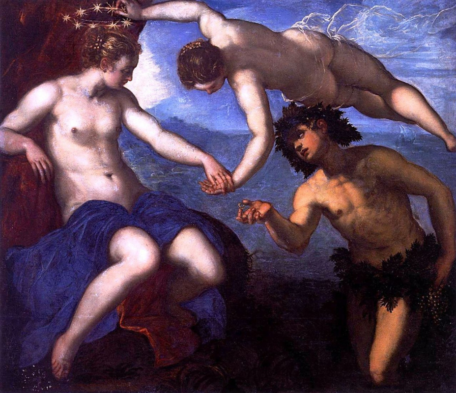 Jacopo (Robusti) Tintoretto. Bacchus, Venus and Ariadne