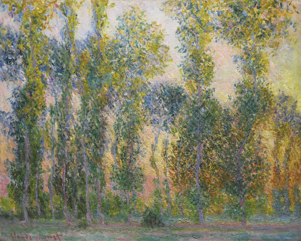 Claude Monet. Poplars at Giverny, sunrise