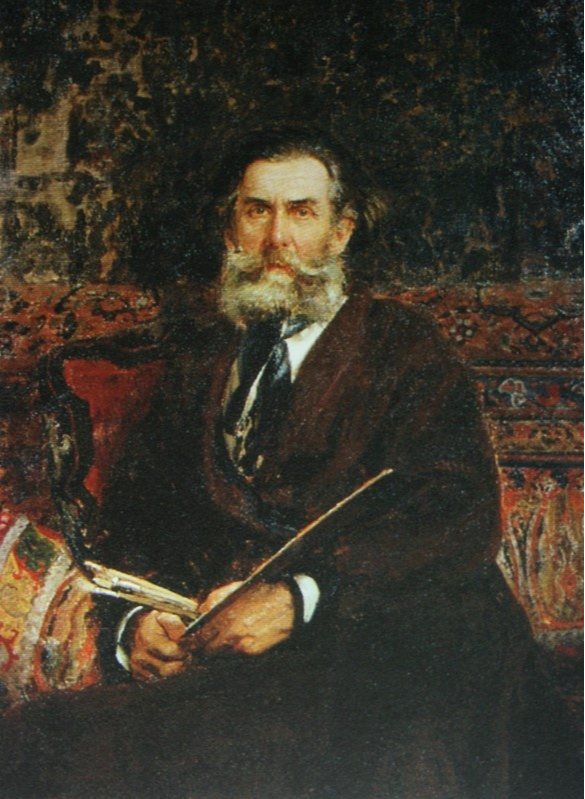 Ilya Efimovich Repin. Portrait de l'artiste A.Poly Bogolyubov. Saratov State Art Museum.