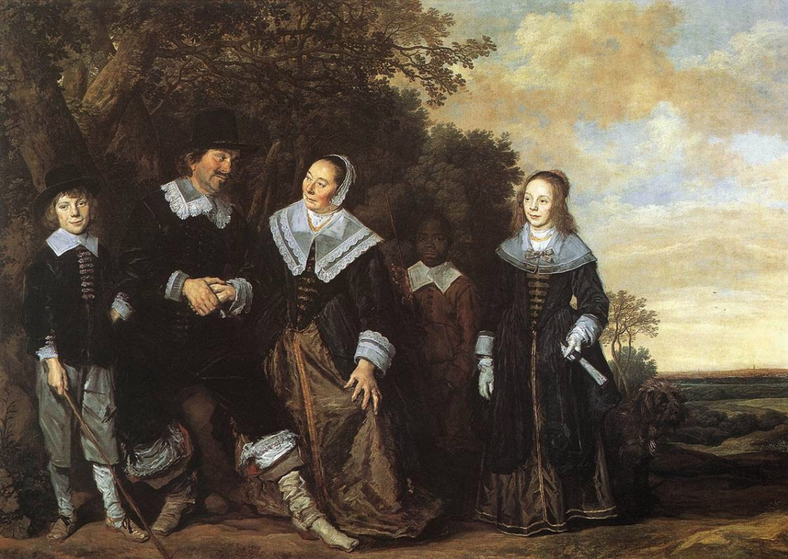 Франс Хальс. Семейный портрет на фоне пейзажа