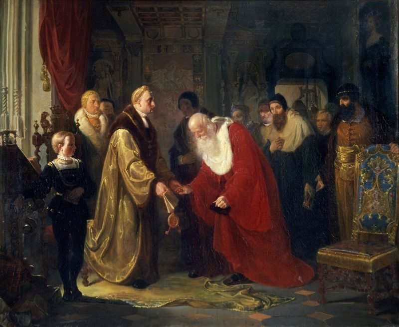 Jan Matejko. Zygmunt I assigns the status and titles to the professors of the Jagiellonian University in 1535