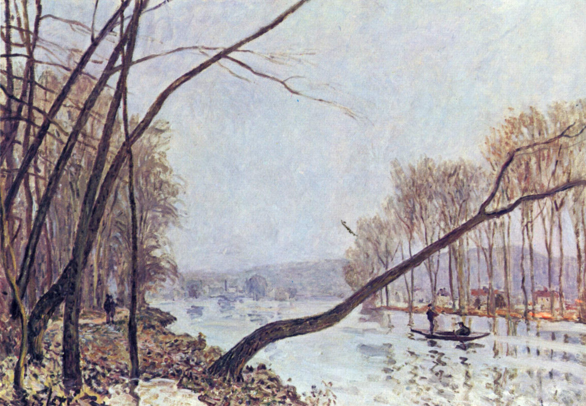 Alfred Sisley. Bank of the Seine in autumn