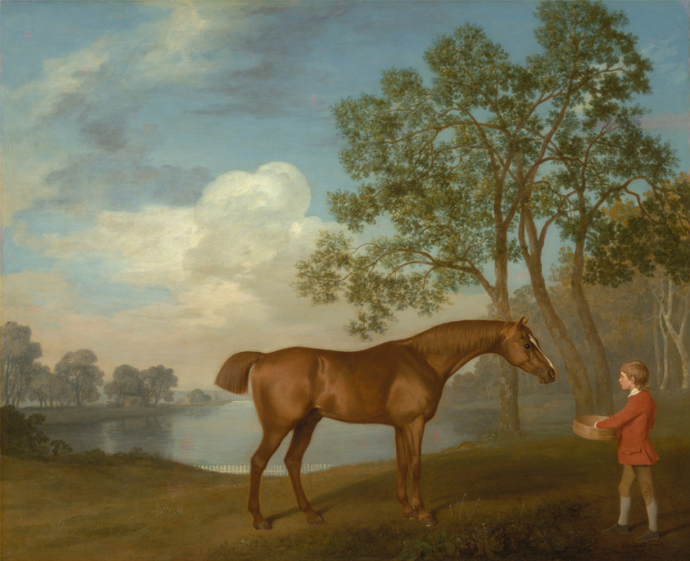 George Stubbs. A horse named Pumpkin and groom