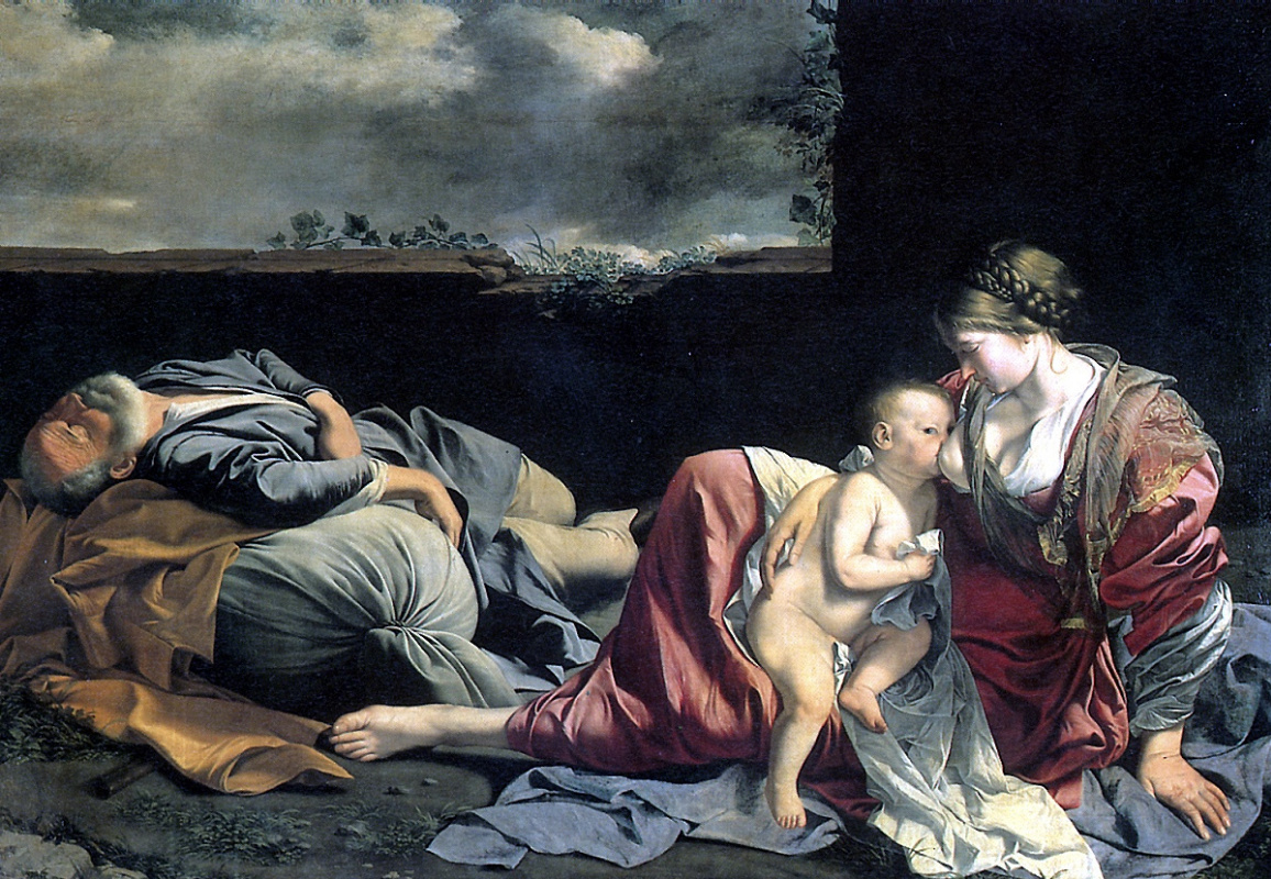 Orazio Gentileschi. Rest on the flight into Egypt