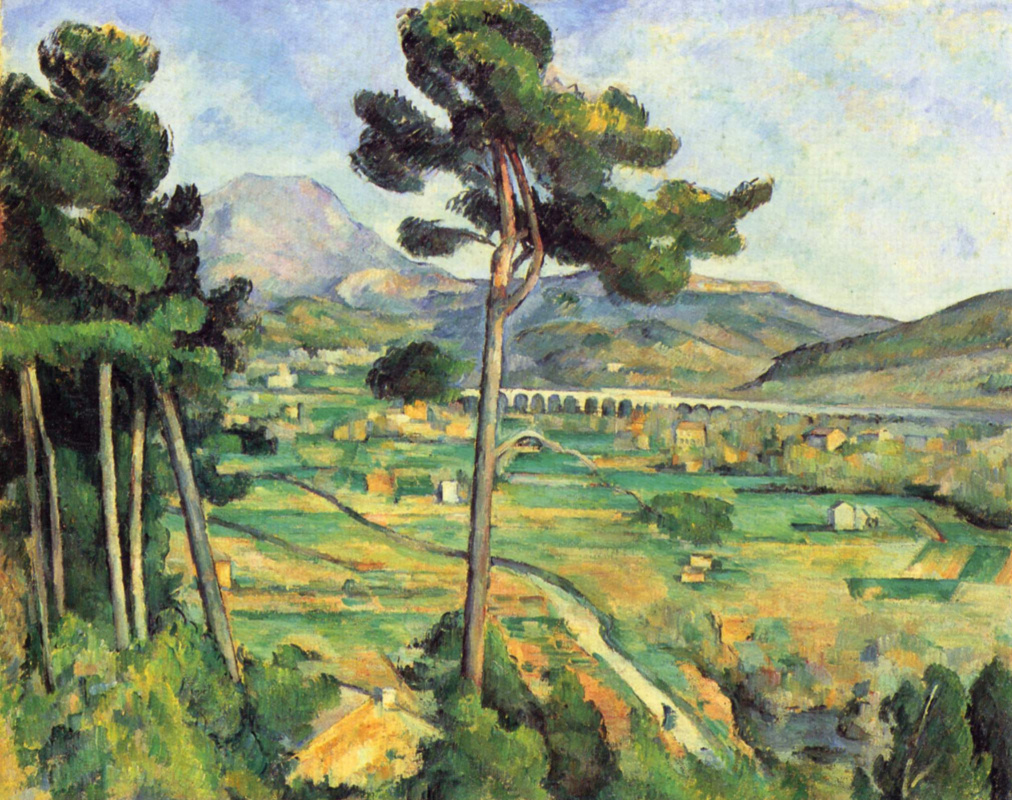 Paul Cezanne. View of the mount of St. Victoria from the Bellevue (view on the mount Sainte-Victoire from Bellevue)