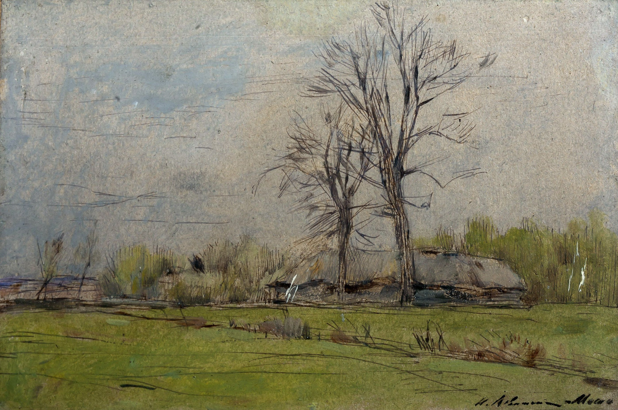 Isaac Levitan. Melikhovo. In early spring