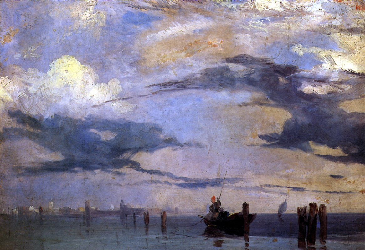 Richard Parkes Bonington. View of the lagoon near Venice