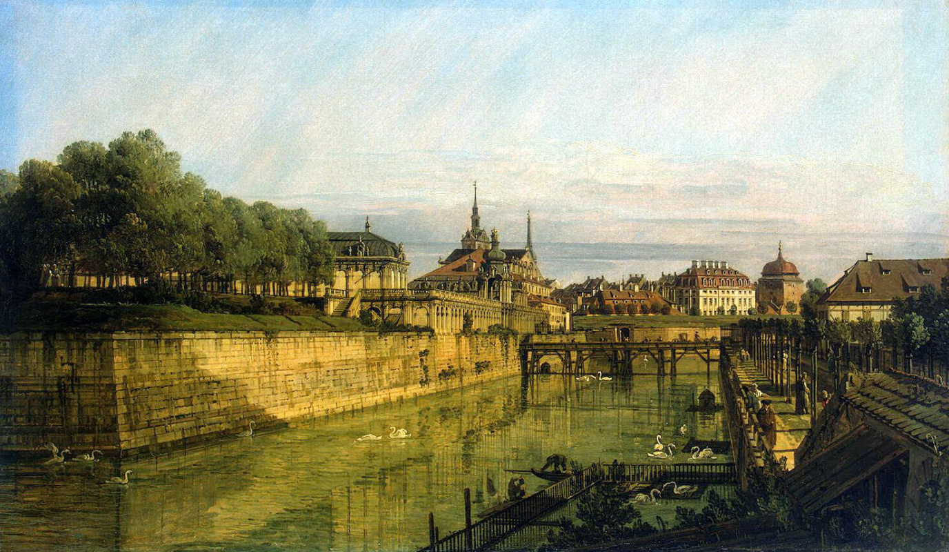 Bernardo Bellotto. Moat of the Zwinger in Dresden