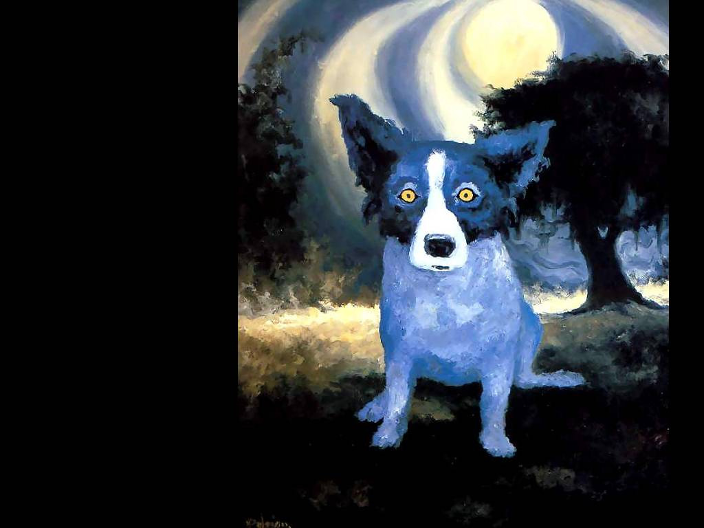 George Rodrigue. Blue собака006