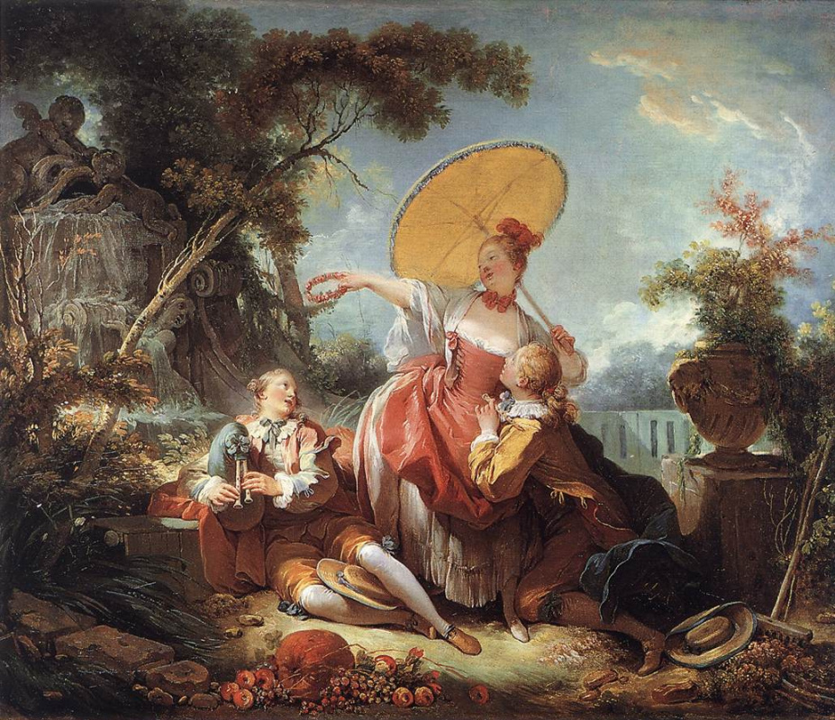 Jean-Honore Fragonard. A musical contest