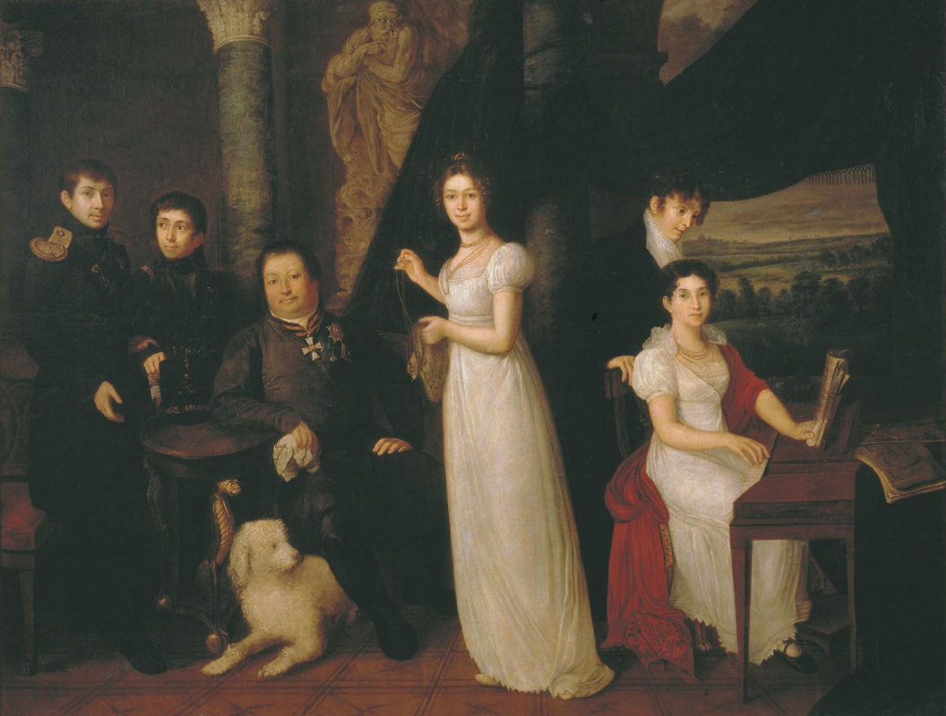 Vasily Tropinin. Family portrait of counts Morkov