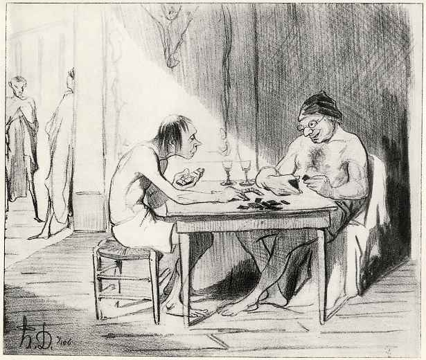 Honore Daumier. Men's bath