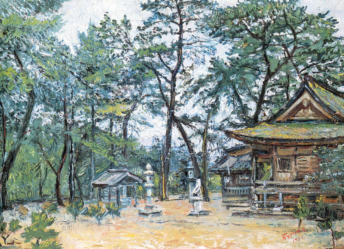 David Davidovich Burliuk. Temple gate in Japan