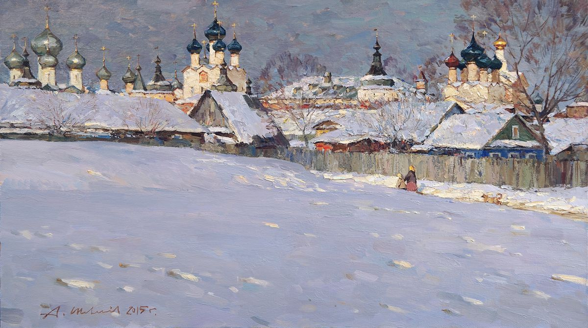 Alexander Shevelyov. Rostov The Great.Podozerka.Oil on canvas 47,5 # 84,5 cm 2015