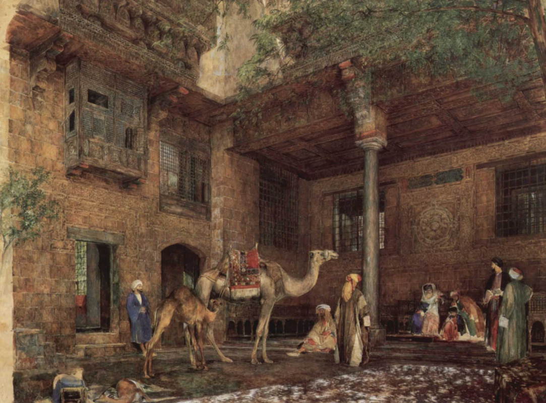 Джон Фредерик Льюис. Двор дома художника в Каире