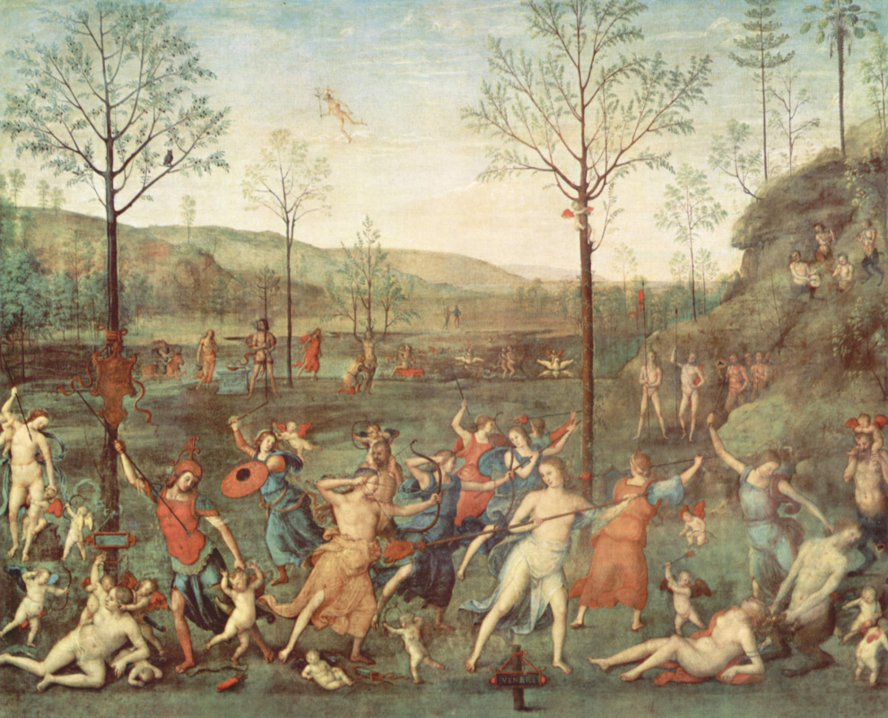 Pietro Perugino. Battle Cupid with Innocence