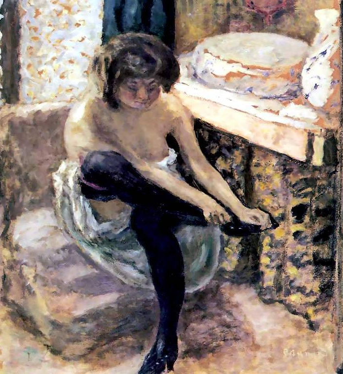 Pierre Bonnard. Woman with black stockings