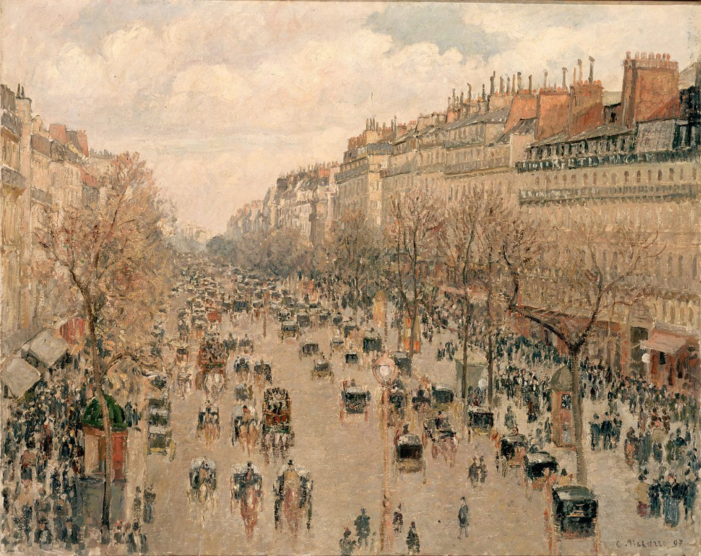 Camille Pissarro. The Boulevard Montmartre. Afternoon sun