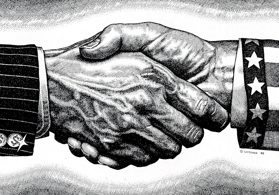 Ronald Cyrone. Handshake