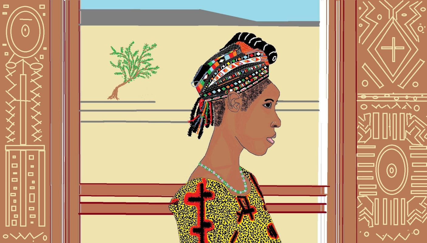 Mariya Pretser. Profile of an African girl