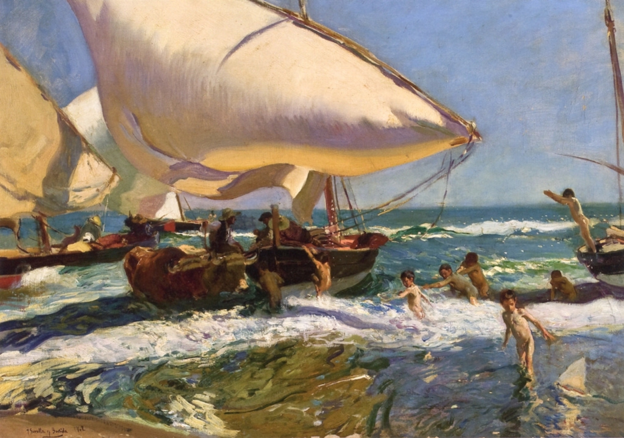 Joaquin Sorolla The beach in Valencia, 1908, 96×66 cm: Description