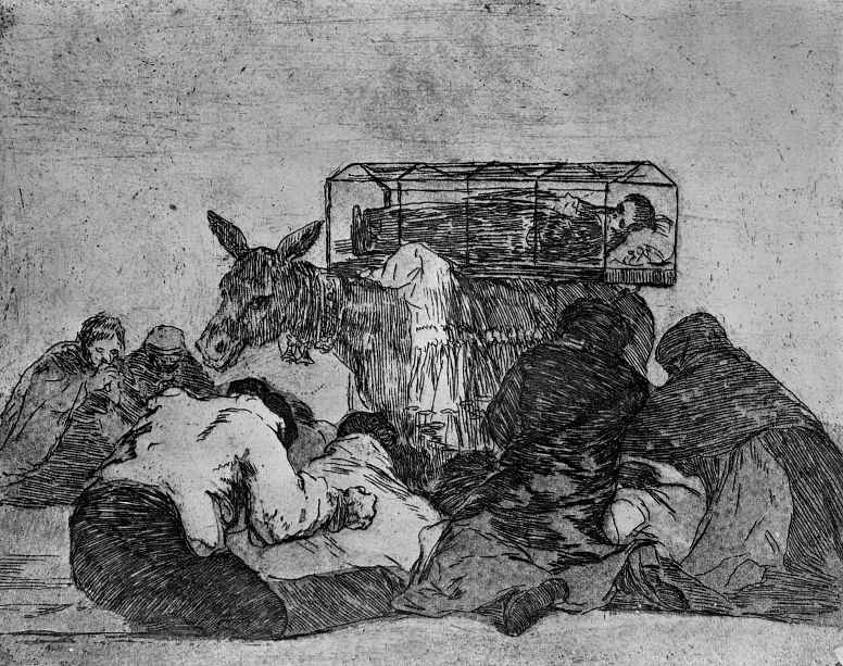 Francisco Goya. The series "disasters of war", page 66: Strange piety!