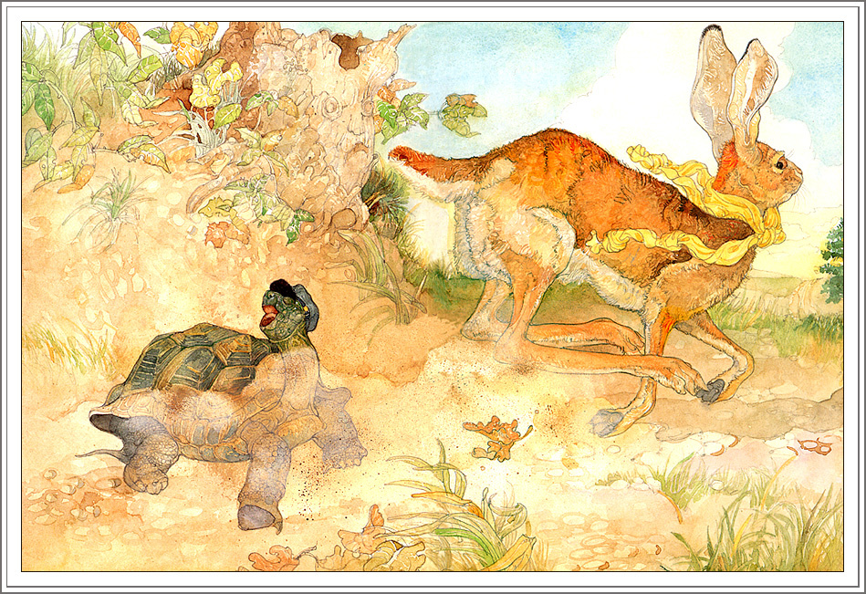 Jerry Pinkney. 乌龟和野兔