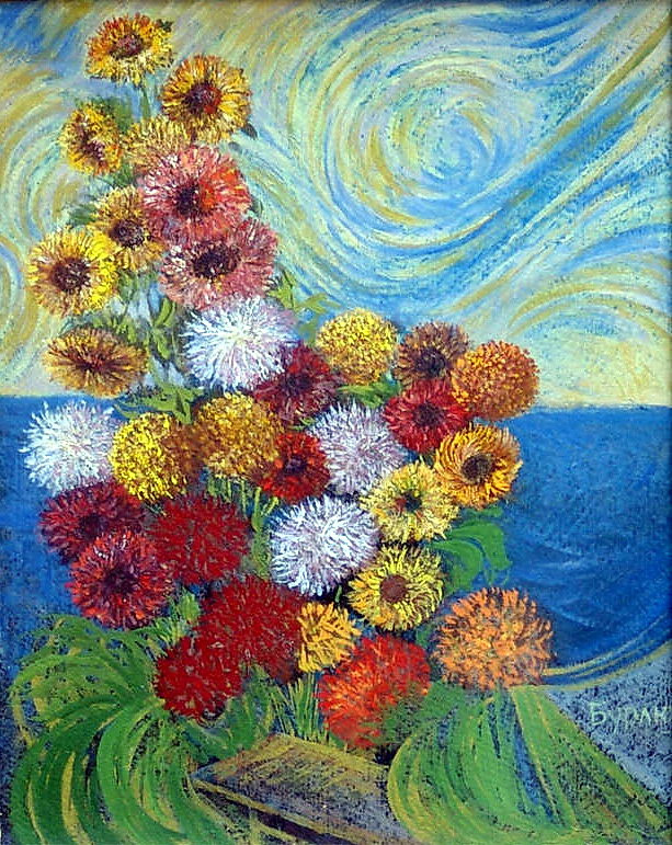 David Davidovich Burliuk. Chrysanthemums and asters