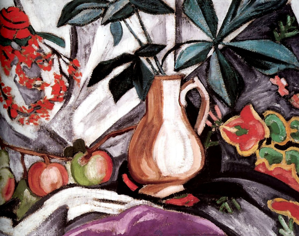 Olga Vladimirovna Rozanova. Still-life with a jug and apples