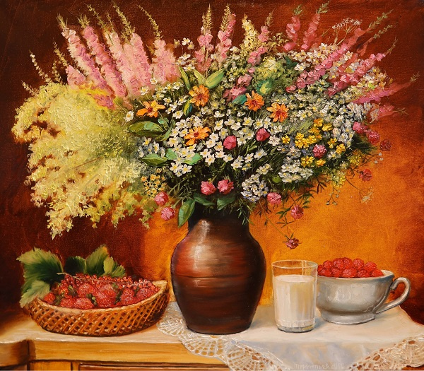 Evgeny Vladimirovich Terentyev. Field bouquet in a jug