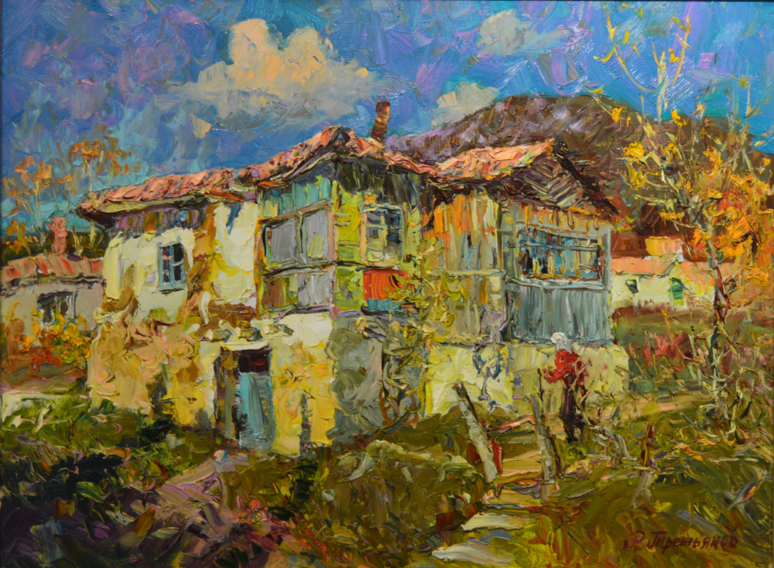 Roman Tretyakov. Old house,sun