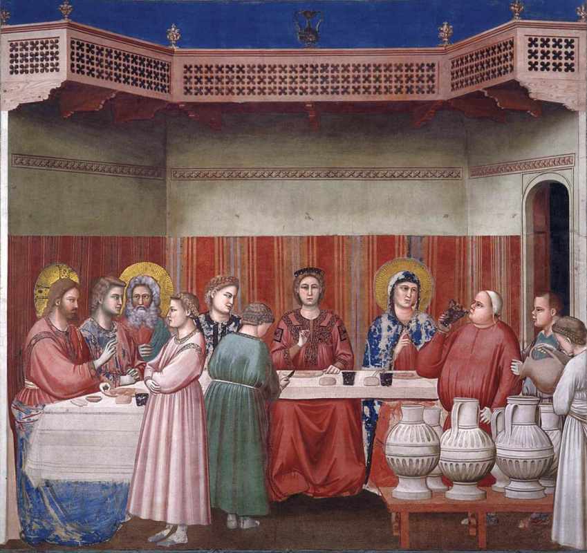 Джотто ди Бондоне. Marriage in Cana. Scenes from the life of Christ