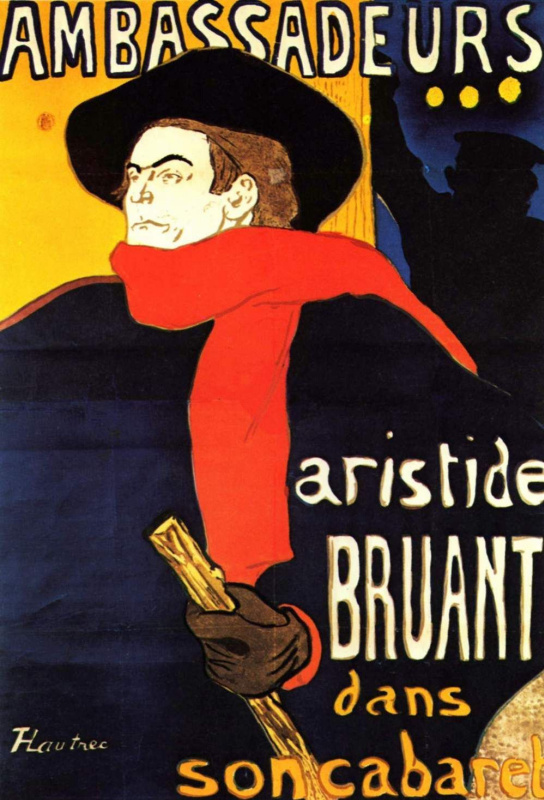 Henri de Toulouse-Lautrec. Ambassadors: Aristide Bruant in his cabaret