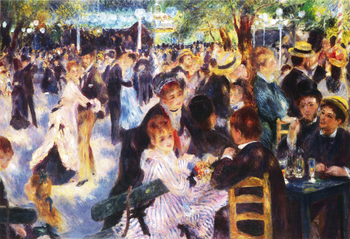 Pierre Auguste Renoir. Bola en Moulin de la Galette (copia reducida del autor)