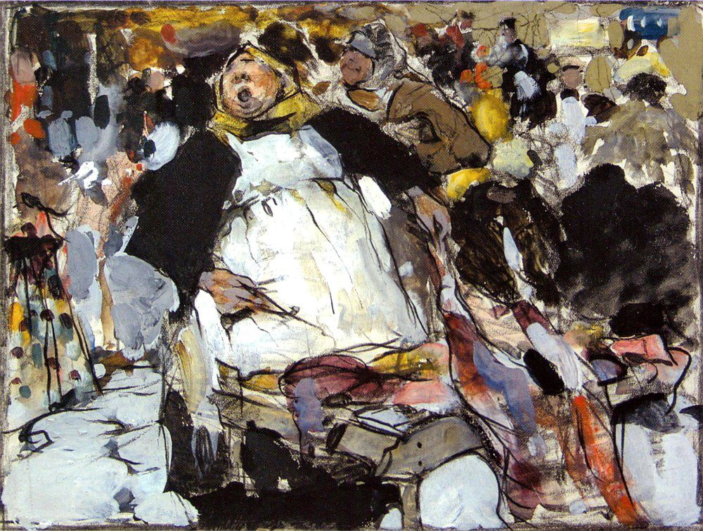 Nicolai Fechin. On the market. Sketch