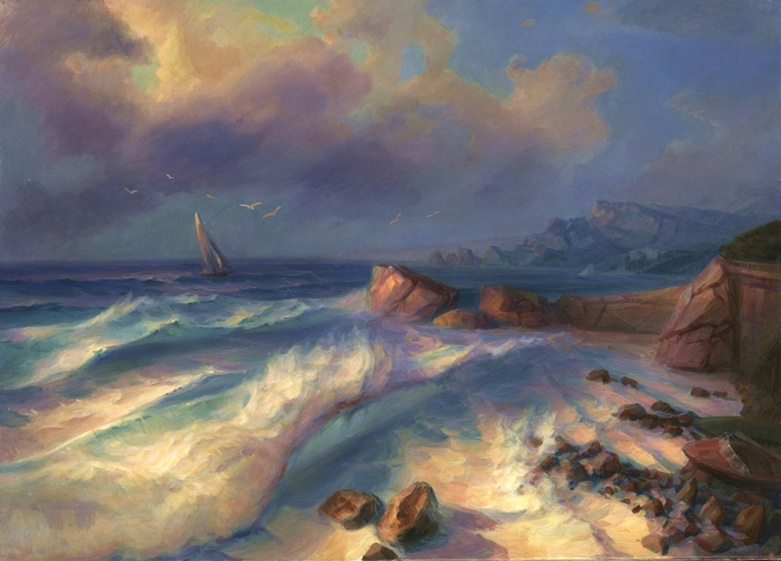 Julia Dmitrievna Astrovskaya. Storm at Simeiz