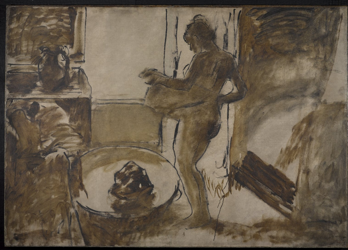 Edgar Degas. Nude woman wiped